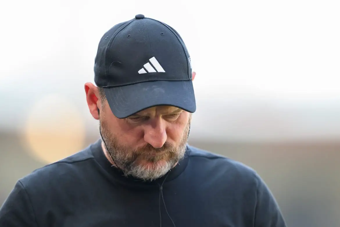 Now former 1. FC Union Berlin trainer Steffen Baumgart during his final FCU Bundesliga match against Heidenheim.