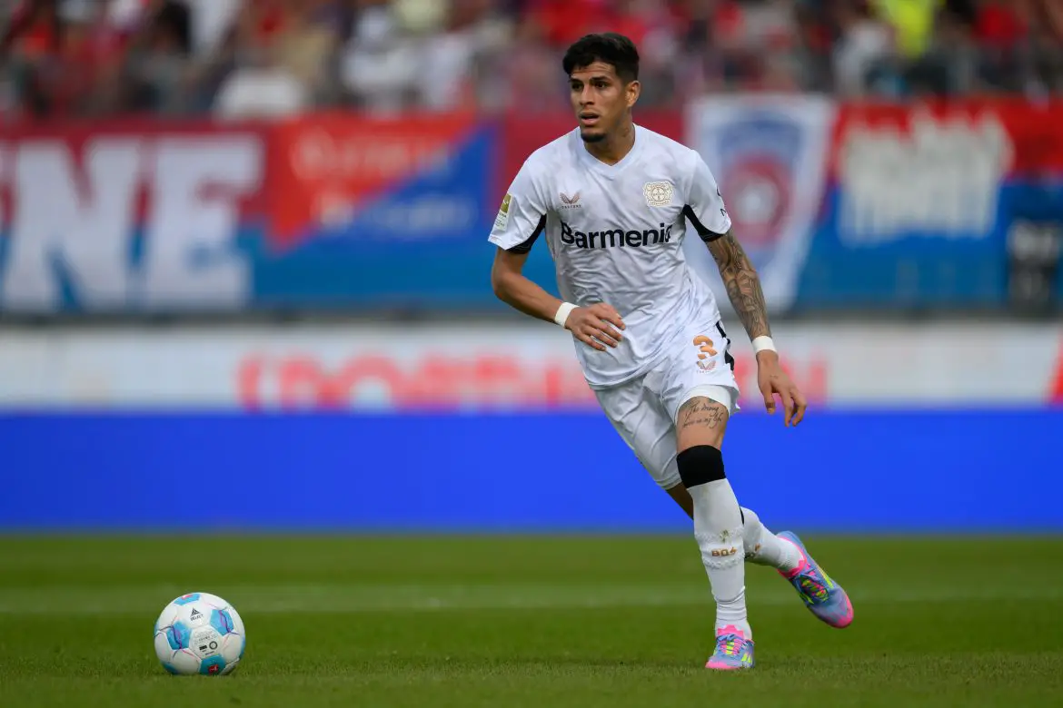 Bayer Leverkusen's Piero Hincapie.