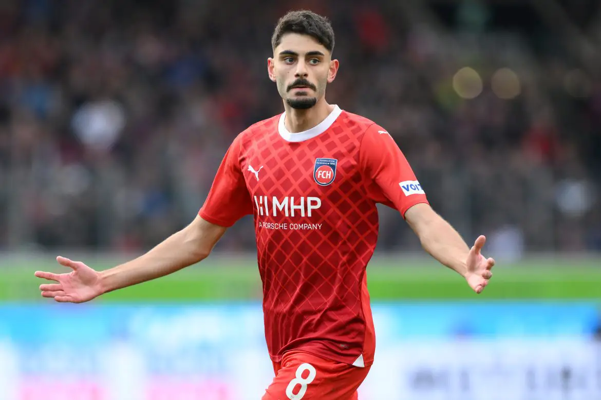 Heidenheim attacker Eren Dinkçi during his previous stint with Heidenheim.