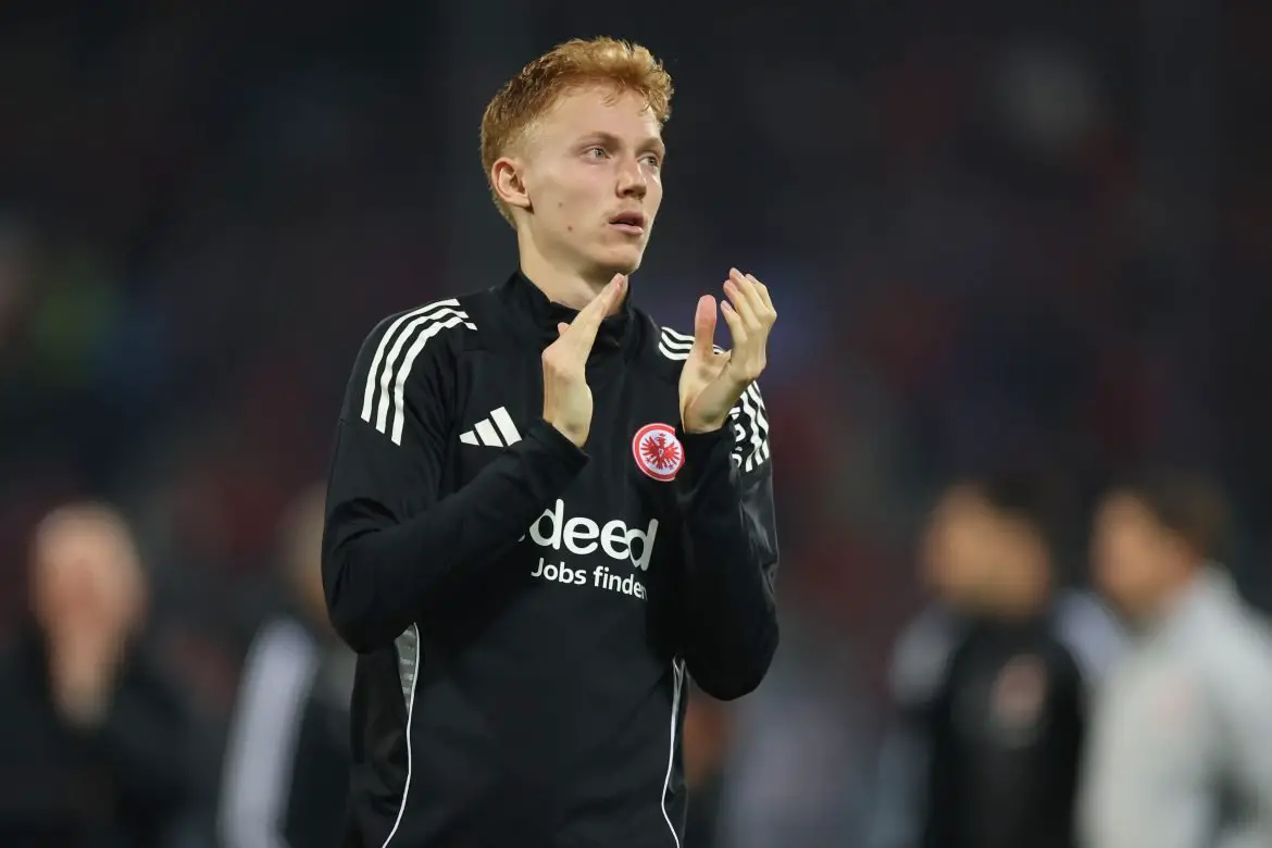 Eintracht Frankfurt's Hugo Larsson.