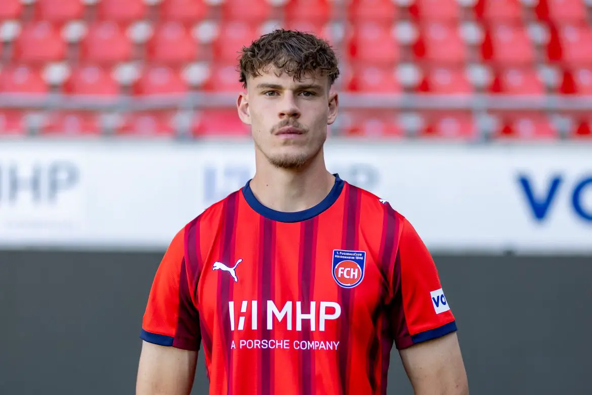 1. FC Heidenheim – Team Presentation Heidenheim defender Adam Kölle.