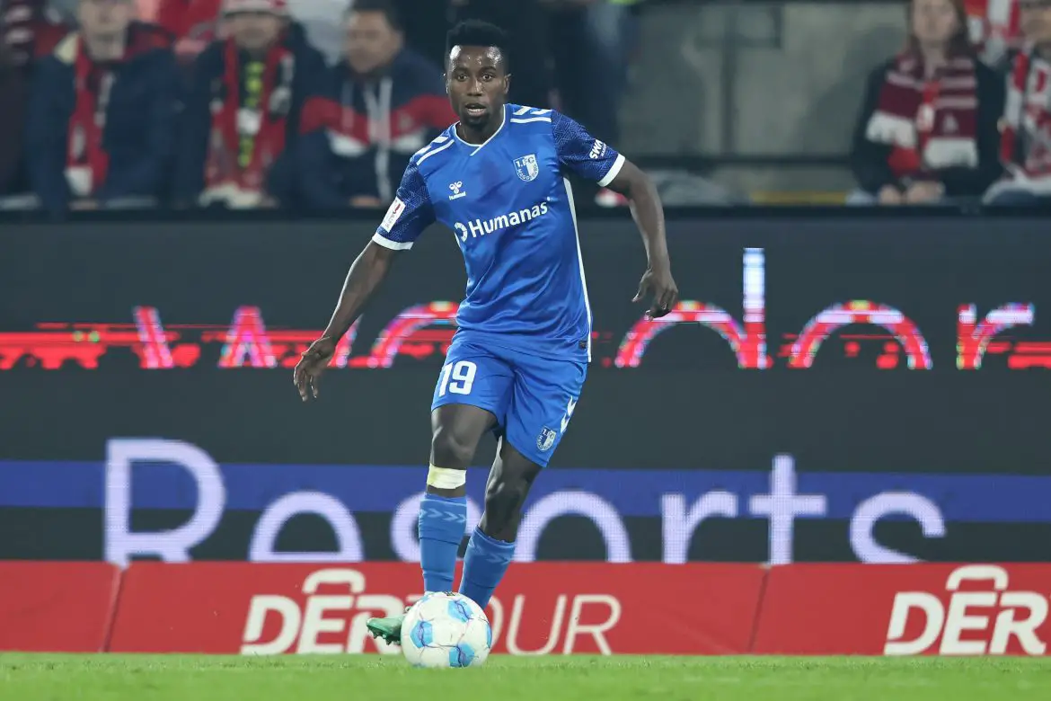 1. FC Magdeburg professional and Zambia international Lumbambo Musonda.