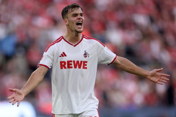 Cologne striker Thijs Dallinga in the Bundesliga.