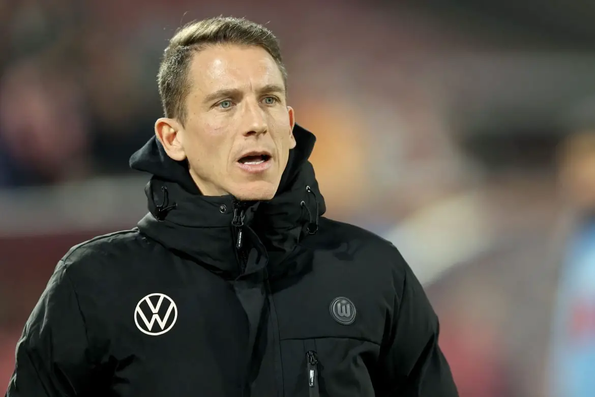 VfL Wolfsburg trainer Daniel Bauer in the Bundesliga.