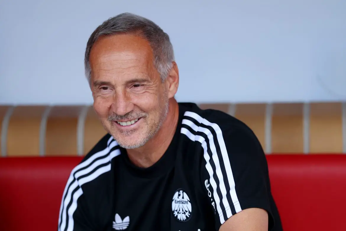 Eintracht Frankfurt head coach Adi Hütter in the Bundesliga.