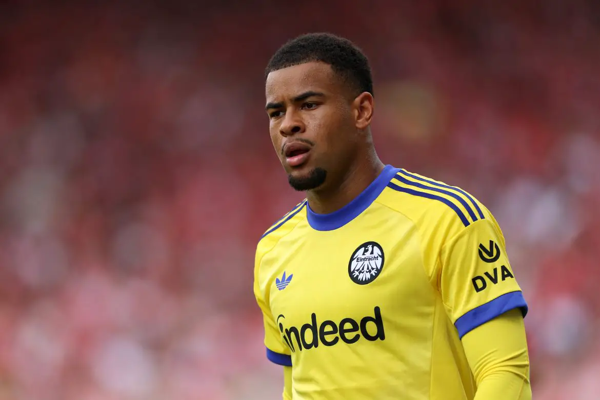 Eintracht Frankfurt keeper Noah Atubolu in the Bundesliga.