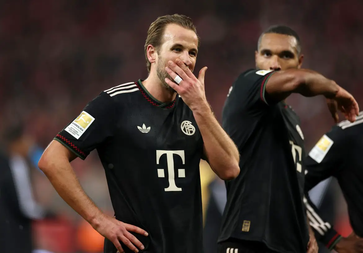 Harry Kane acknowledging the fans after Bayern Munich's historic winning streak came to an end on Saturday afternoon.