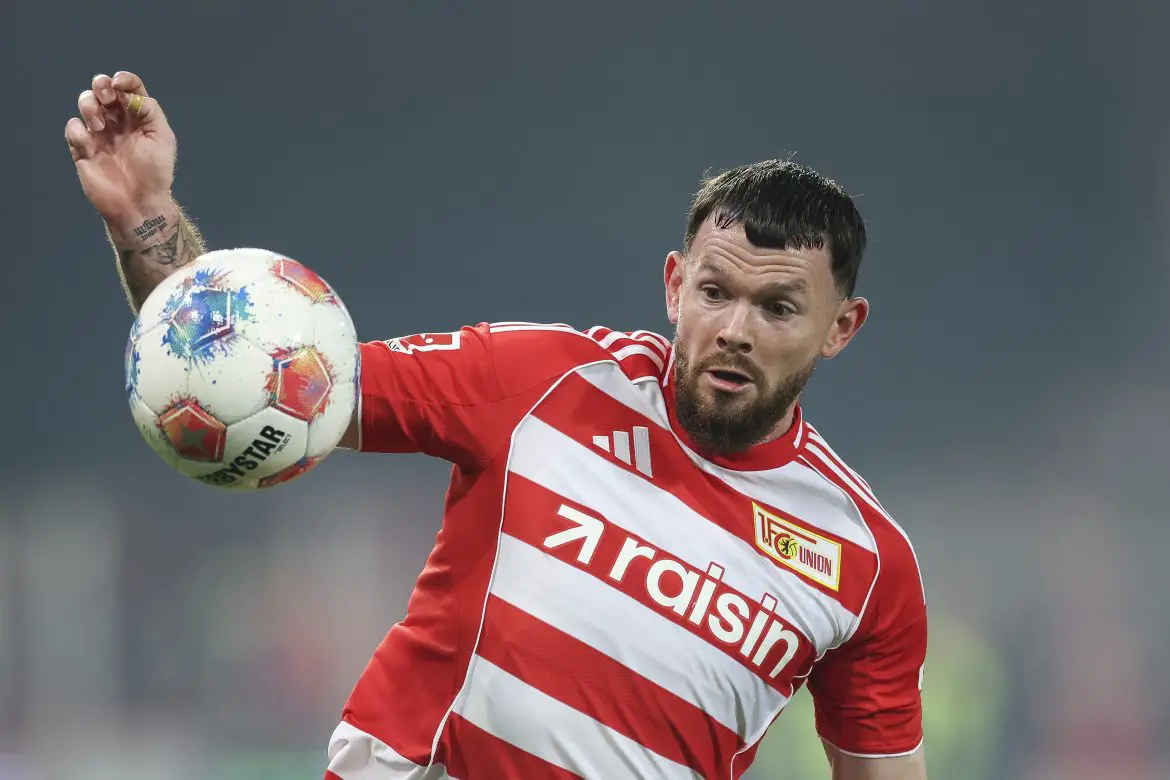 1. FC Union Berlin striker Oliver Burke in the Bundesliga.