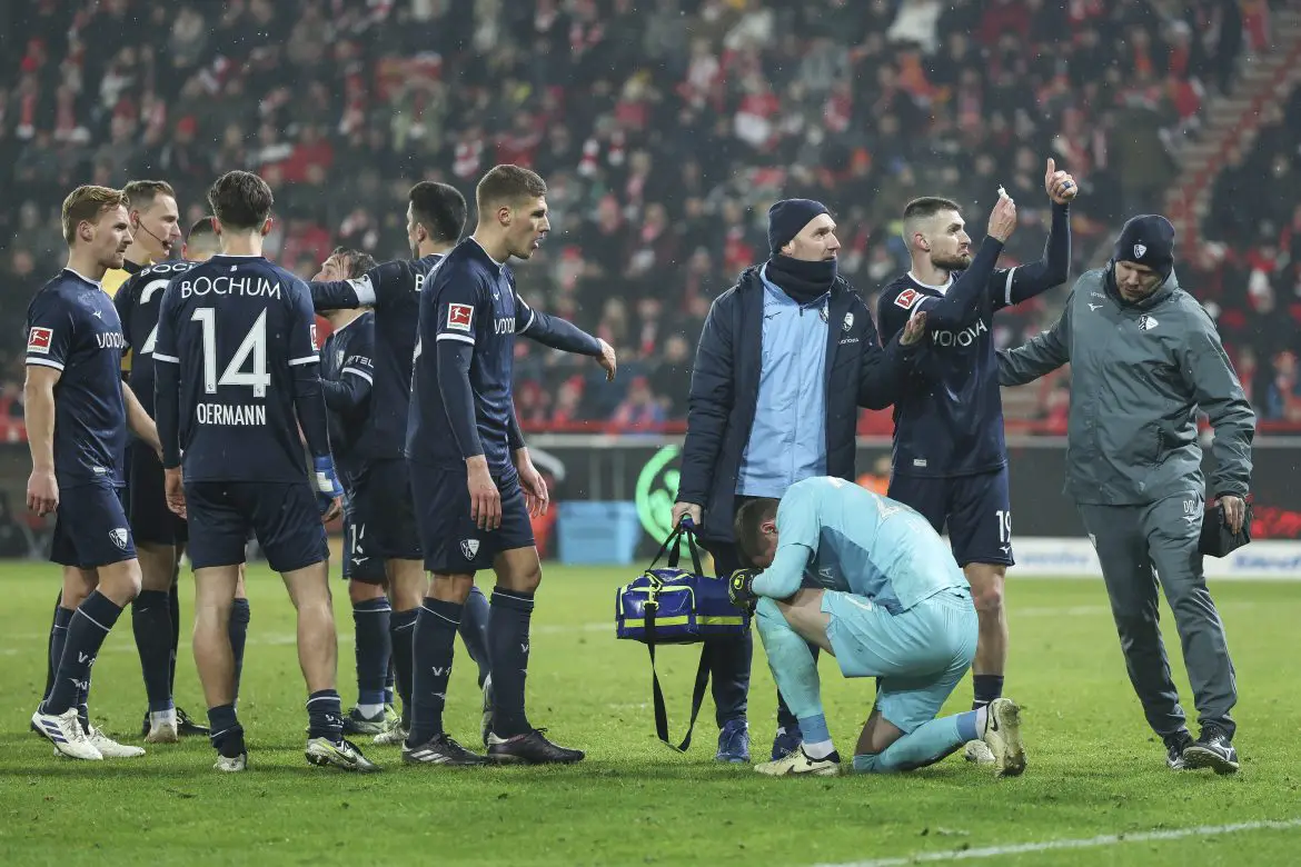 Bochum's Patrick Drewes struck with a lighter in a Bundesliga game against Union Berlin.