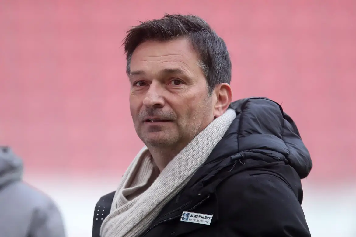 1. FSV Mainz 05 sporting CEO Christian Heidel attends a Bundesliga match.