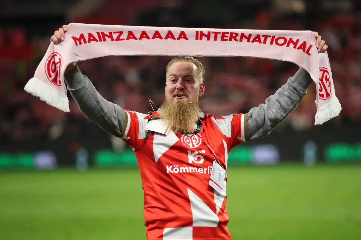 Mainz stadium announcer Andreas Bockius prior to last night's Conference League fixture.