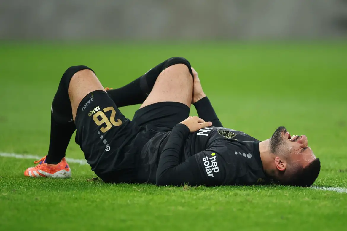 1. FSV Mainz 05 v VfB Stuttgart – DFB Cup: Round Two Stuttgart's Deniz Undav on the deck during last night's DFB Pokal fixture against FSV Mainz 05.