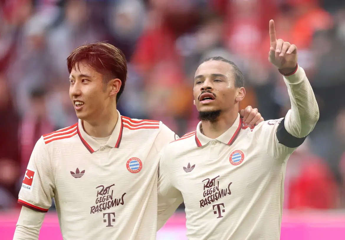 Bayern Munich duo Hiroki Ito and Leroy Sane in the Bundesliga.