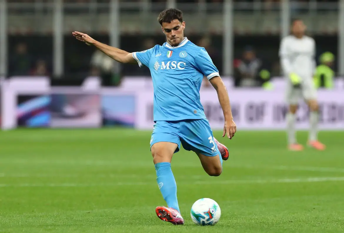 New Bayer Leverkusen signing Miguel Gutiérrez playing for Napoli.