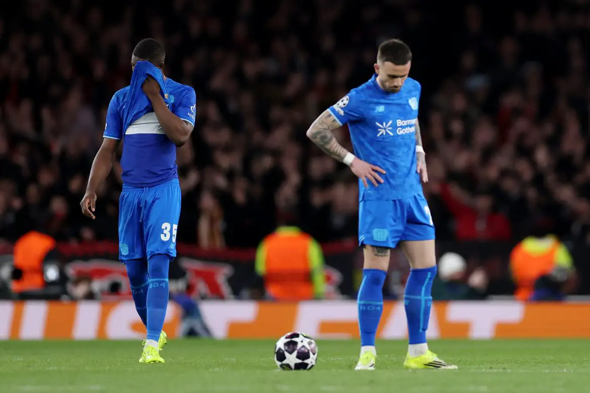 Leverkusen are eliminated from the Champions League