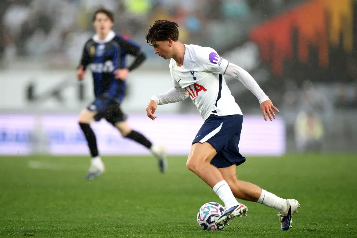 Köln transfer target Mikey Moore of Tottenham.