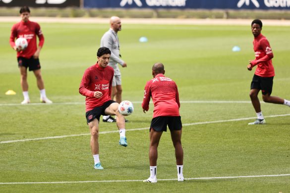 Ibrahim Maza training for his new club, Bayer Leverkusen, during their pre-season tour of Brazil.