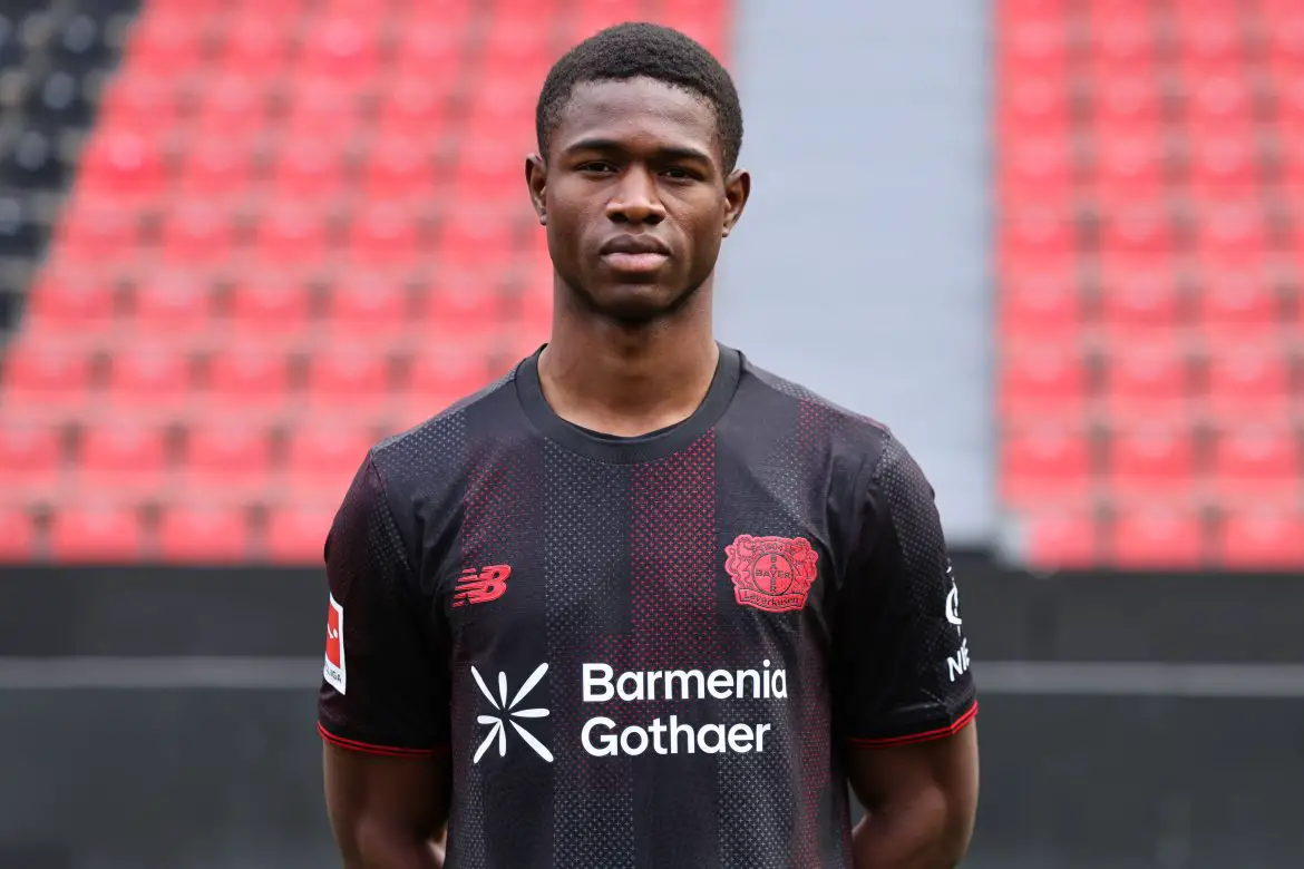 Bayer Leverkusen striker Christian Kofane.