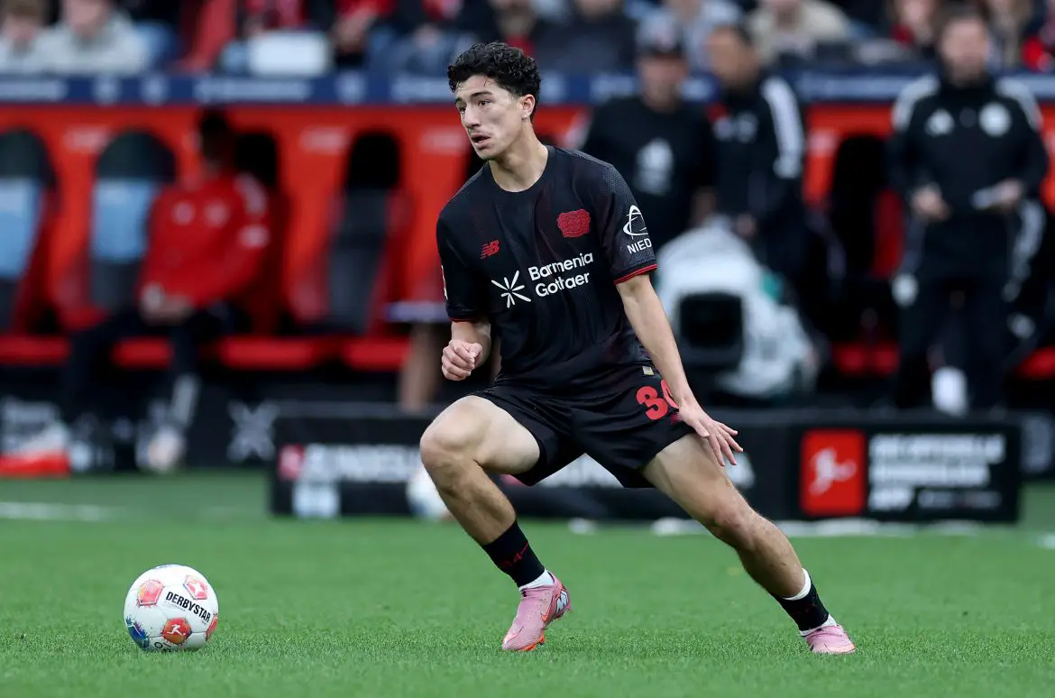 Algeria AFCON star Ibrahim Maza playing for Bayer Leverkusen in the Bundesliga.