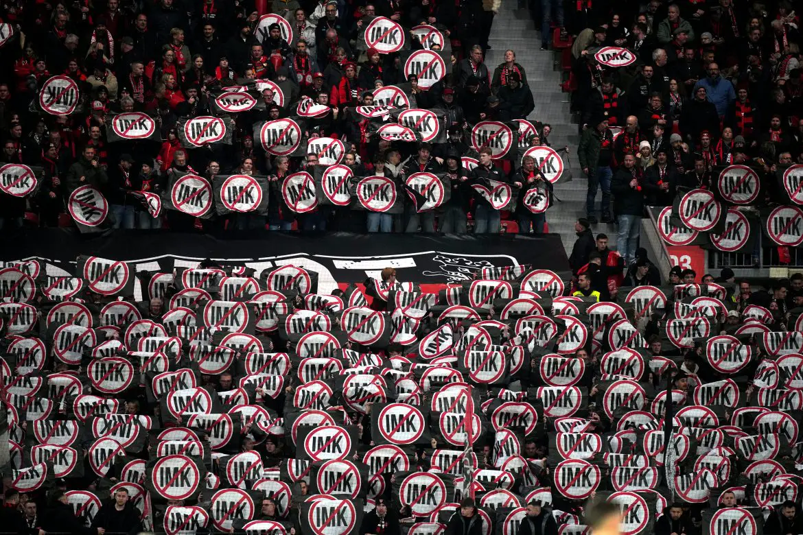 Bundesliga fans protest a forthcoming Interior Ministers Conference in Bremen this weekend.
