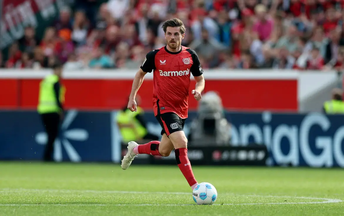 Jonas Hofmann representing Bayer Leverkusen in the Bundesliga.