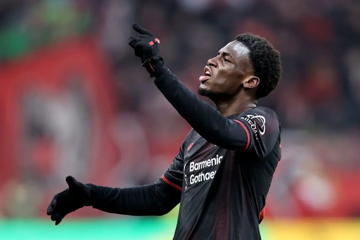 Bayer Leverkusen's Ernest Poku.
