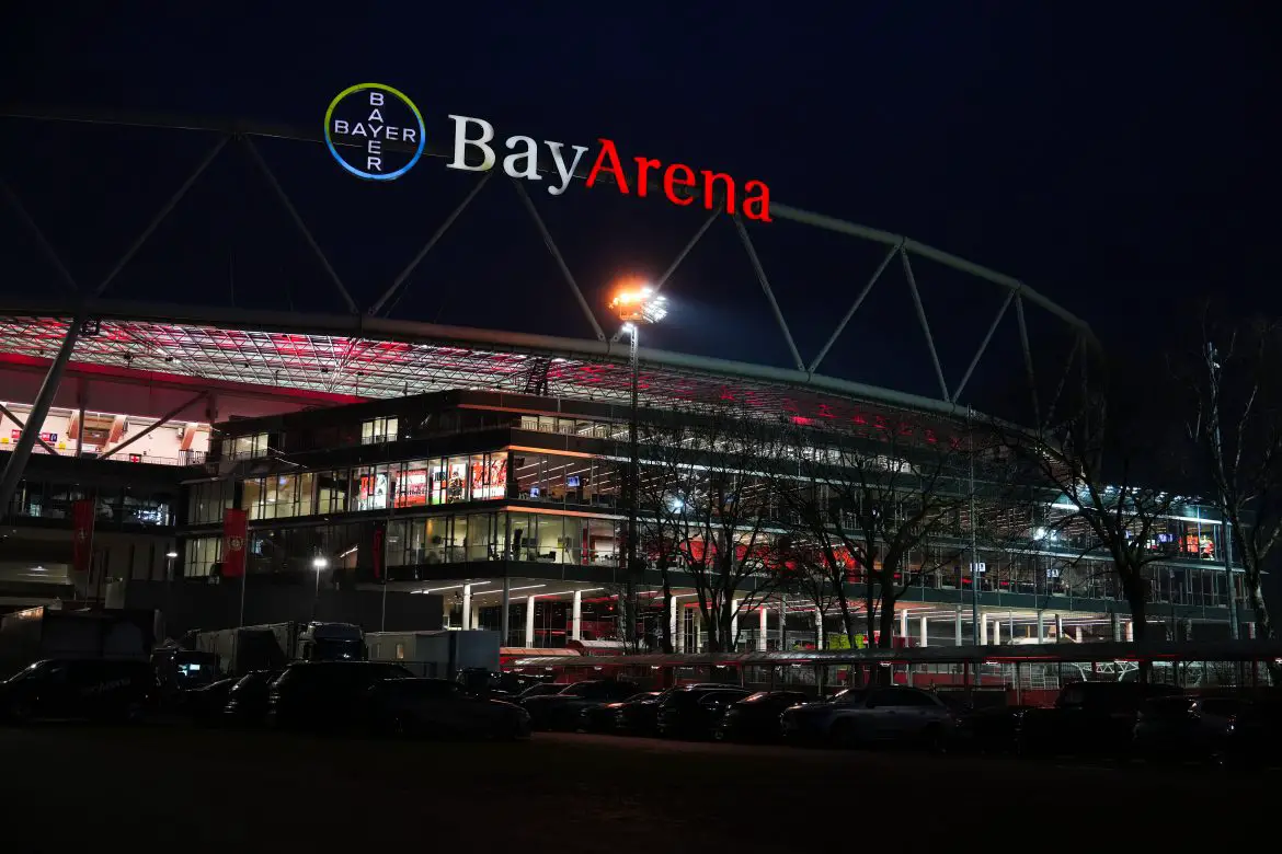 The view outside Bayer Leverkusen's BayArena.