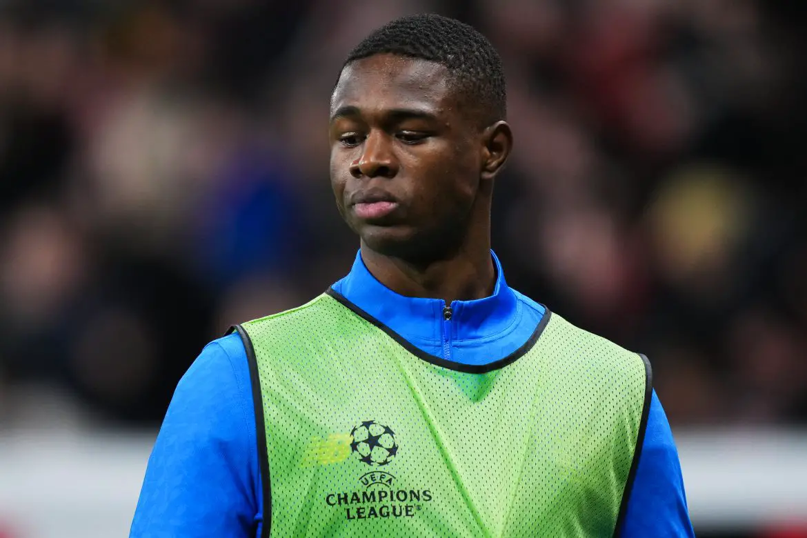 Bayer Leverkusen forward Christian Kofane.