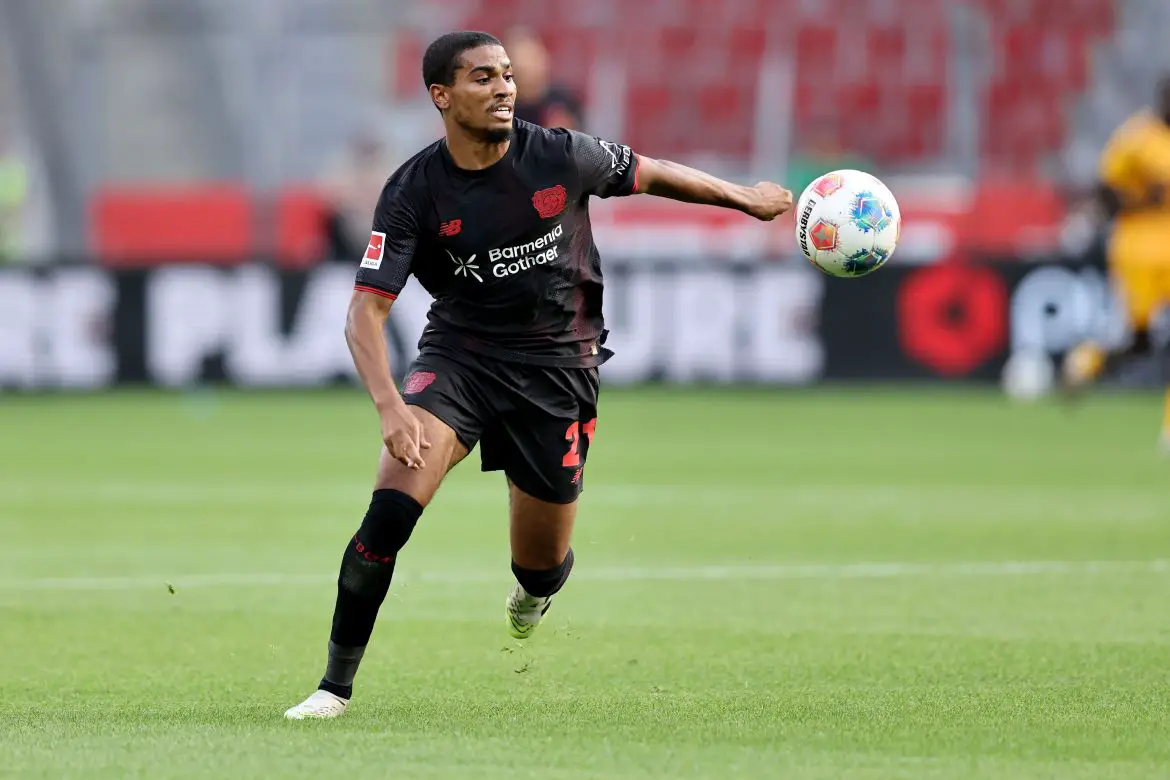 Amine Adli playing a pre-season friendly for Bayer Leverkusen.