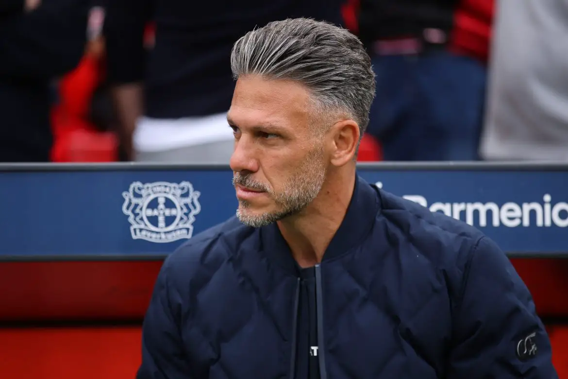 RB Leipzig head coach Martin Demichelis during the Bundesliga match against Bayer 04 Leverkusen.