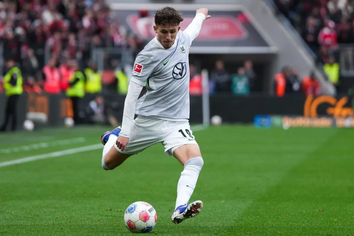 Schalke 04 transfer target Jesper Lindstrøm working on loan at Wolfsburg in the Bundesliga.