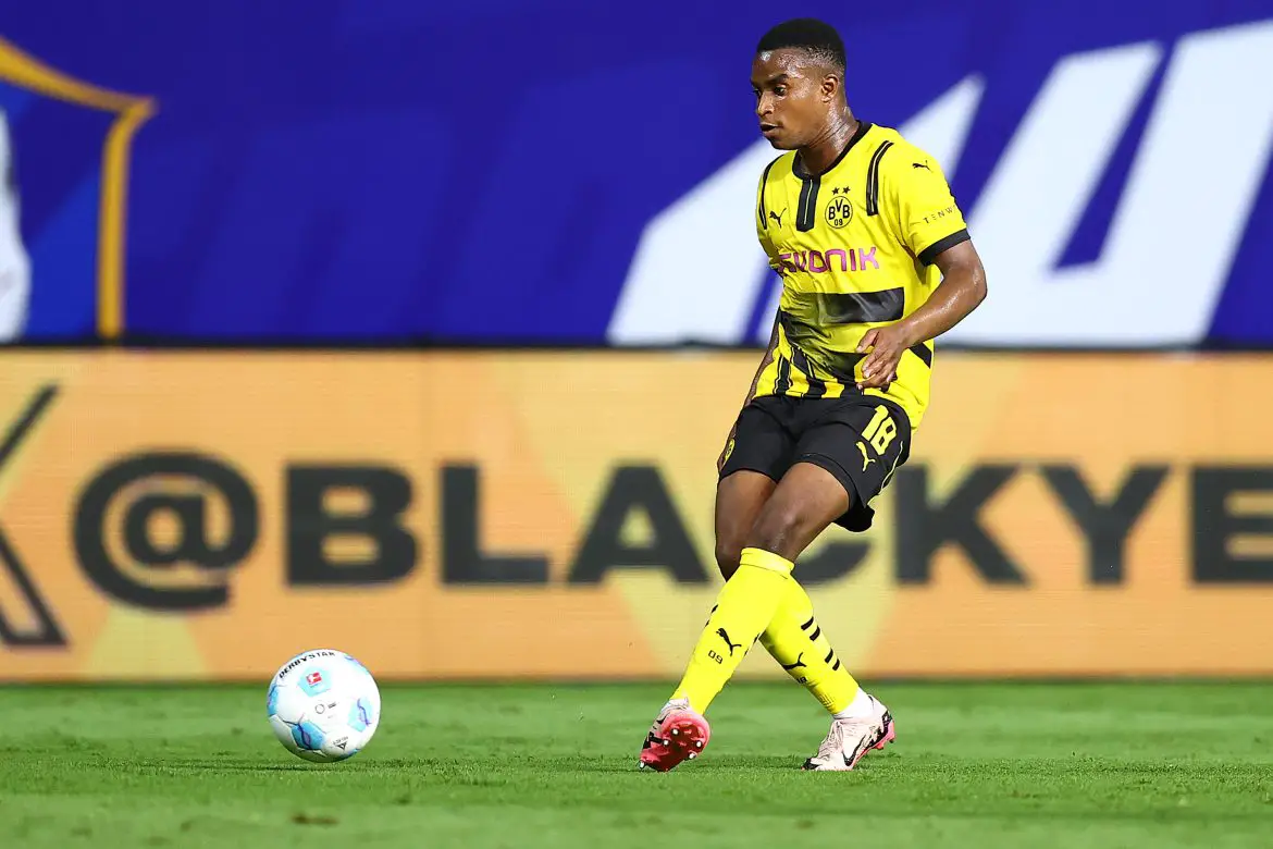 Youssoufa Moukoko of Borussia Dortmund.
