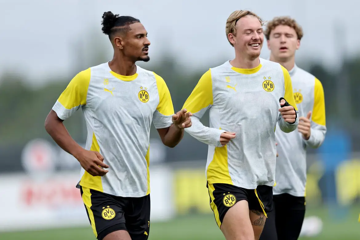 Sebastien Haller training with Borussia Dortmund