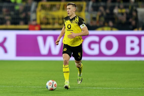 Borussia Dortmund defender Nico Schlotterbeck in the Bundesliga.