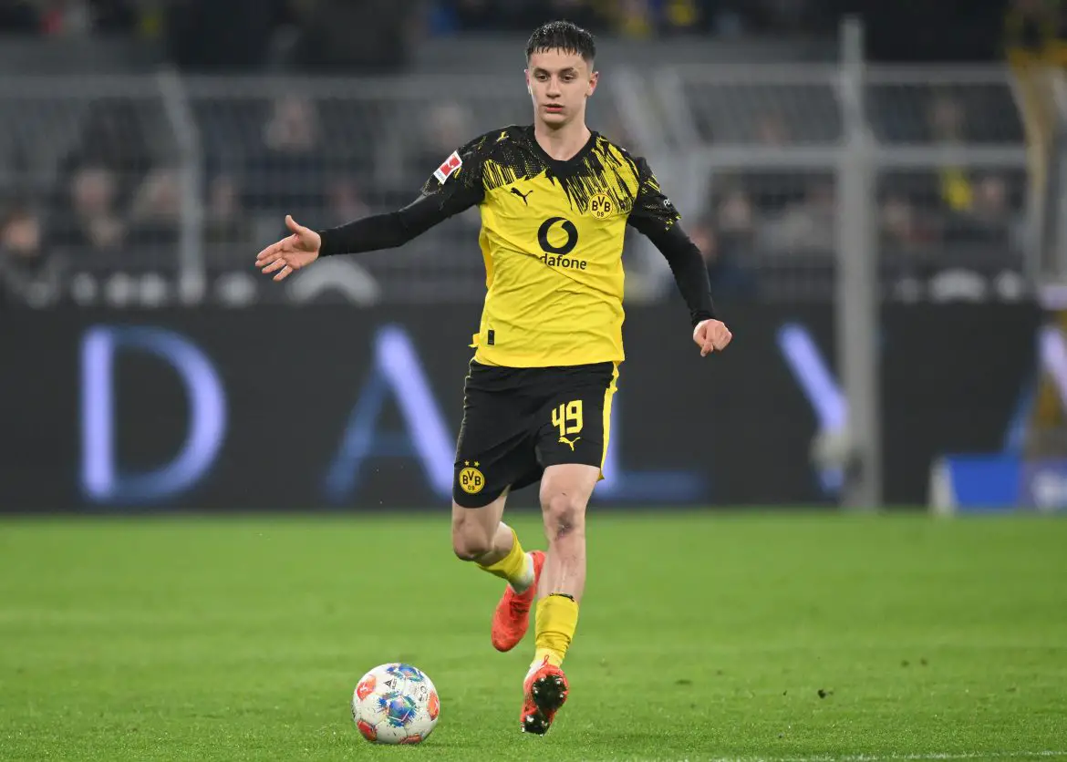 Borussia Dortmund defensive prospect Luca Reggiani in the Bundesliga.