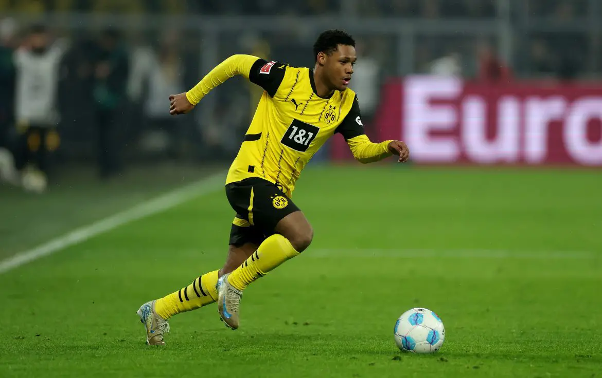 New Basel loan signing Julien Duranville playing for Borussia Dortmund in the Bundesliga.