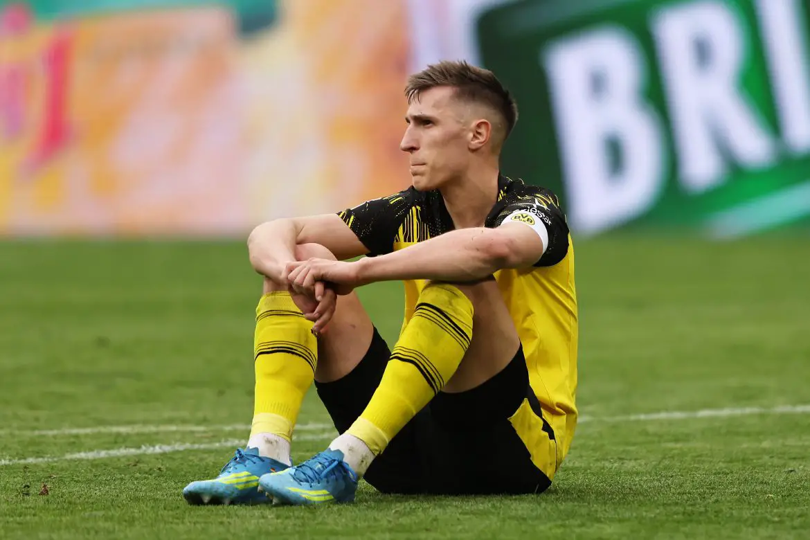 Borussia Dortmund's Nico Schlotterbeck after Saturday afternoon's Bundesliga loss against Bayer Leverkusen.