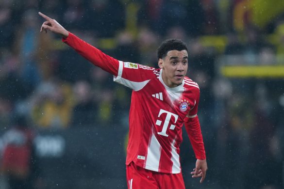 Jamal Musiala playing for Bayern Munich in the Bundesliga.