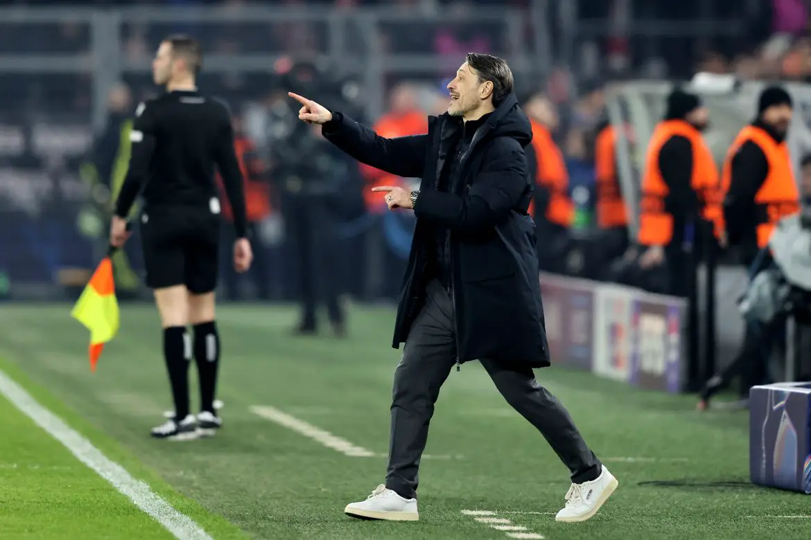 Borussia Dortmund head coach Niko Kovac on the touchline against Lille in the UEFA Champions League.