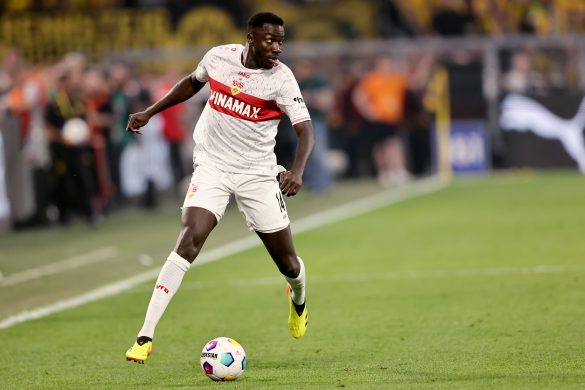 New Mainz addition Silas playing for VfB Stuttgart in the Bundesliga.