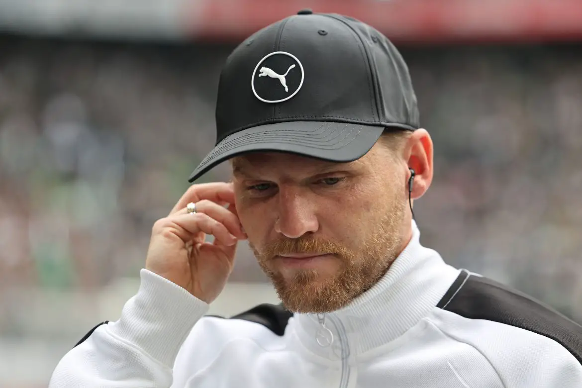 Borussia Mönchengladbach head coach Eugen Polanski in the Bundesliga.