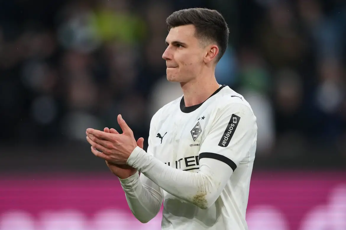 New Freiburg signing Yannik Engelhardt representing Borussia Mönchengladbach in the Bundesliga last season.