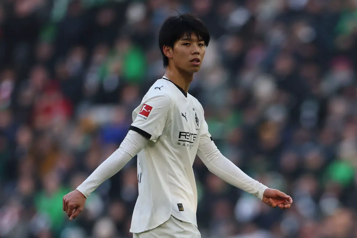 Spurs loanee Kota Takai representing Borussia Mönchengladbach in the Bundesliga.