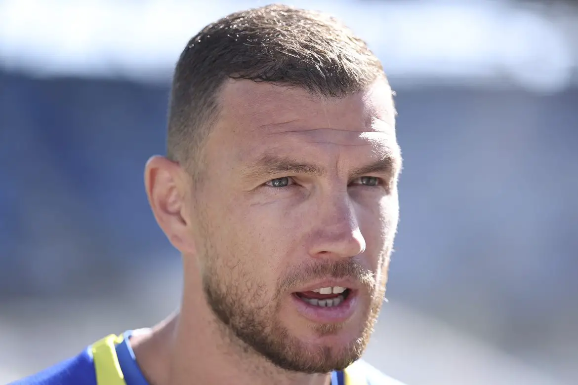 Schalke's Edin Dzeko representing Bosnia & Herzegovina at the recent World Cup.