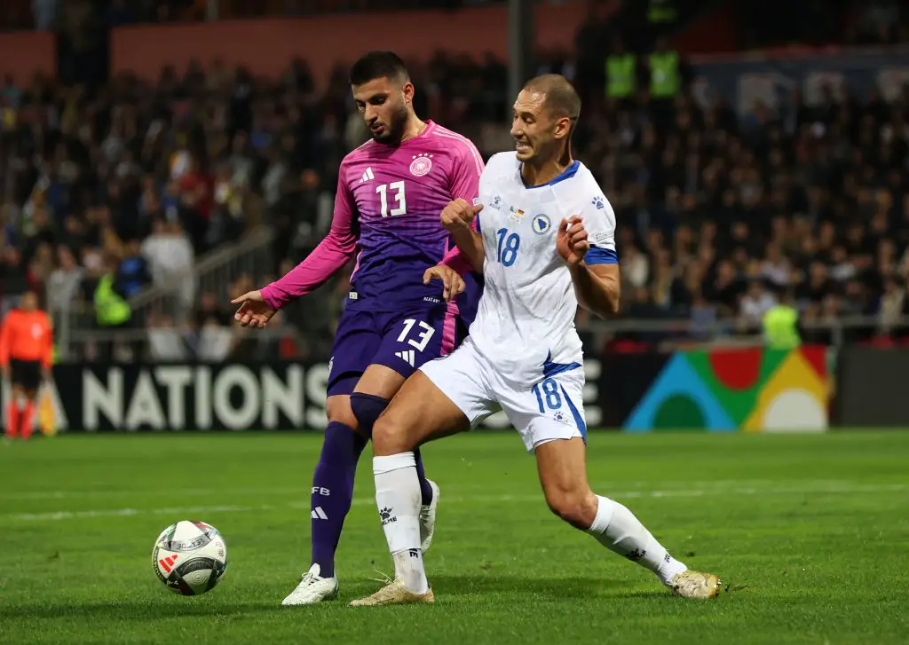 Deniz Undav scoring goal for Germany against Ghana