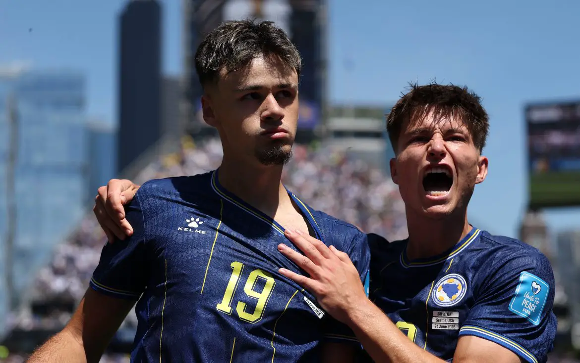 Chelsea transfer target Kerim Alajbegovic representing Bosnia & Herzegovina at the World Cup.