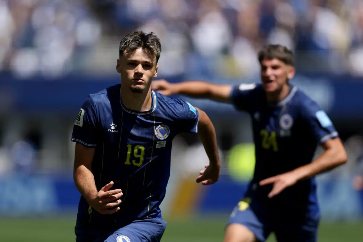 Bayer Leverkusen's Kerim Alajbegovic representing Bosnia & Herzegovina at the recent World Cup.