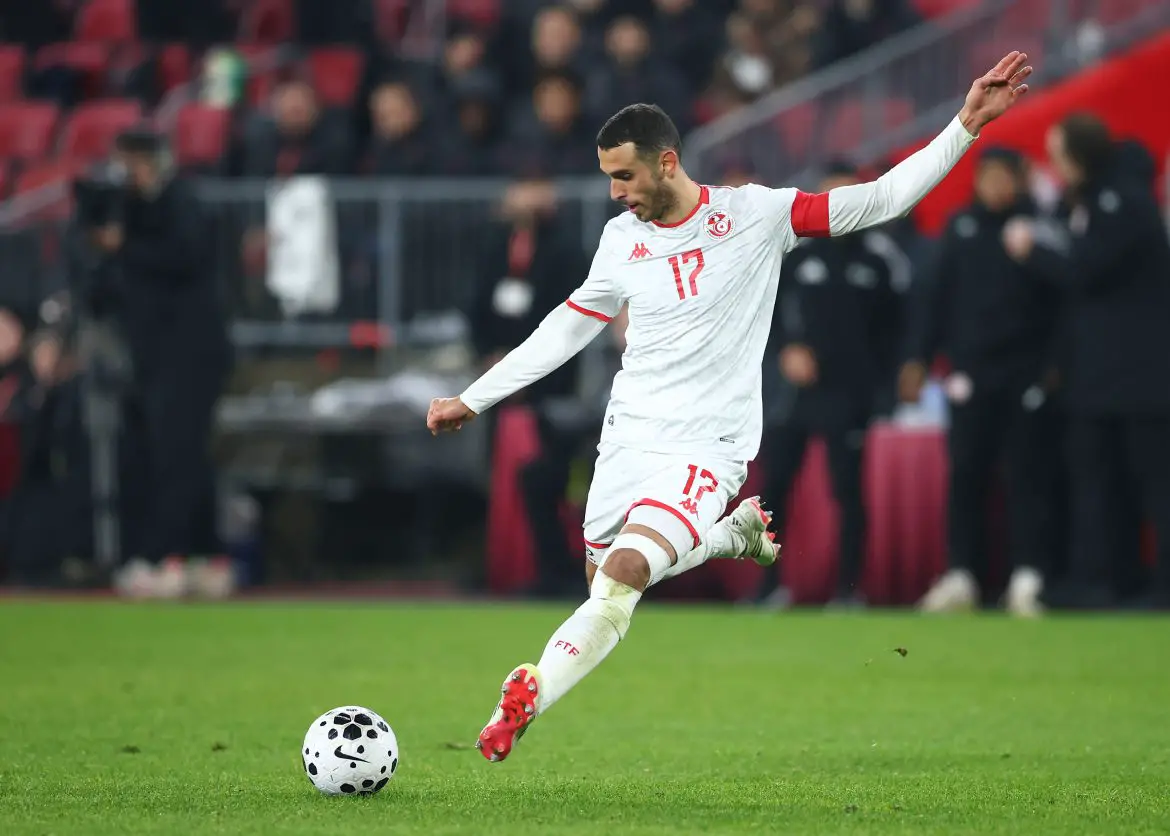 Eintracht Frankfurt's Ellyes Skhiri representing Tunisia internationally.