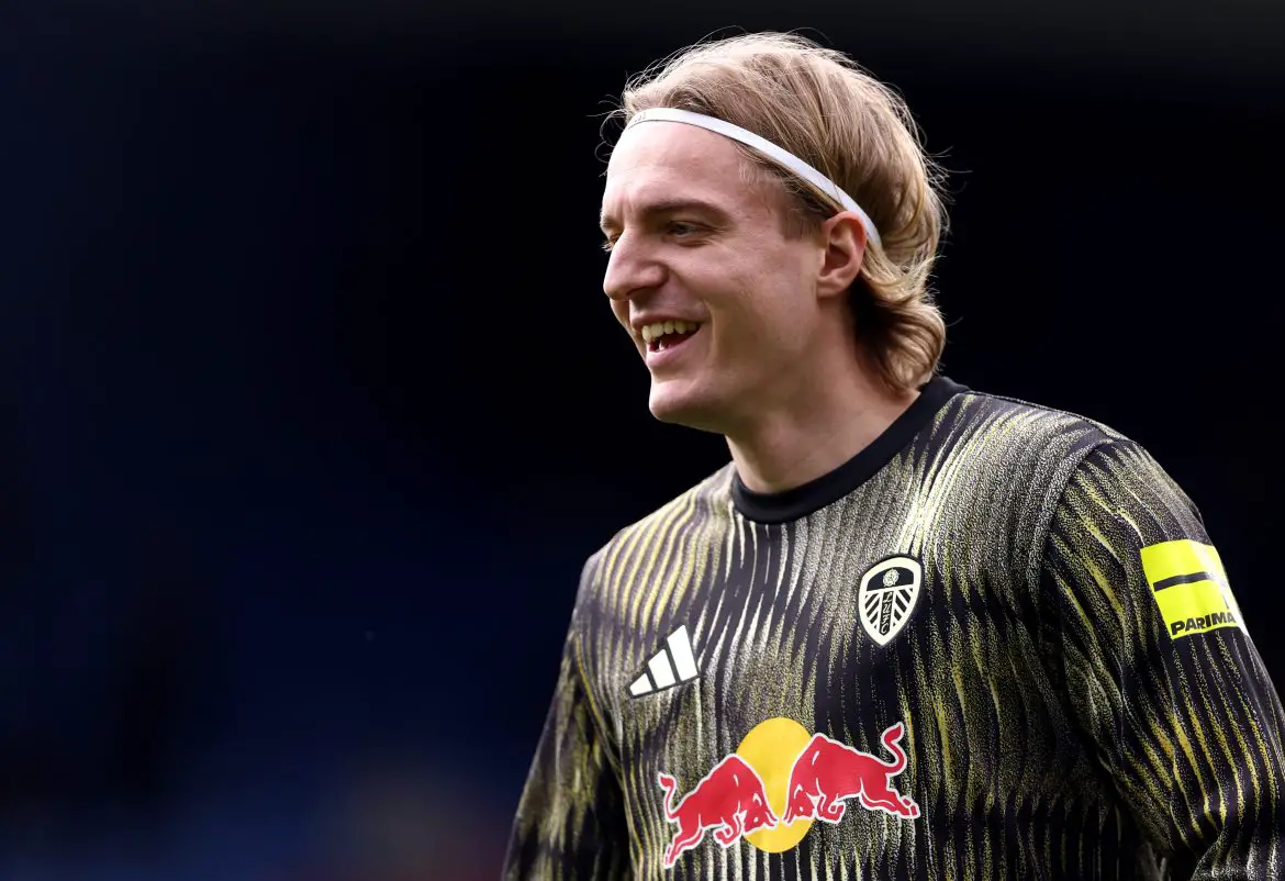 Hamburg transfer target Sebastiaan Bornauw of Leeds United.