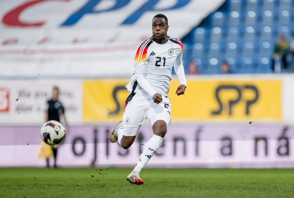 SC Paderborn 07 striker Iltyas Ansah representing Germany at U20 level.